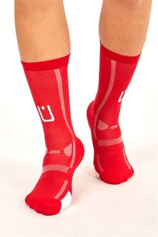 Bisikletçi Çorabı (Kırmızı)